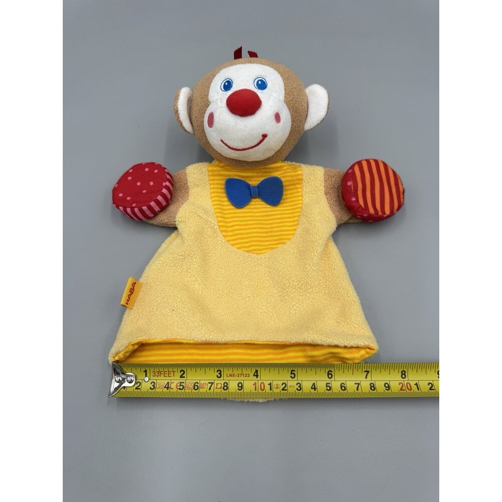 Haba Monkey Hand Puppet Rattle Plush - Picture 3 of 9